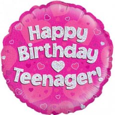 Happy birthday teenager fuchsia